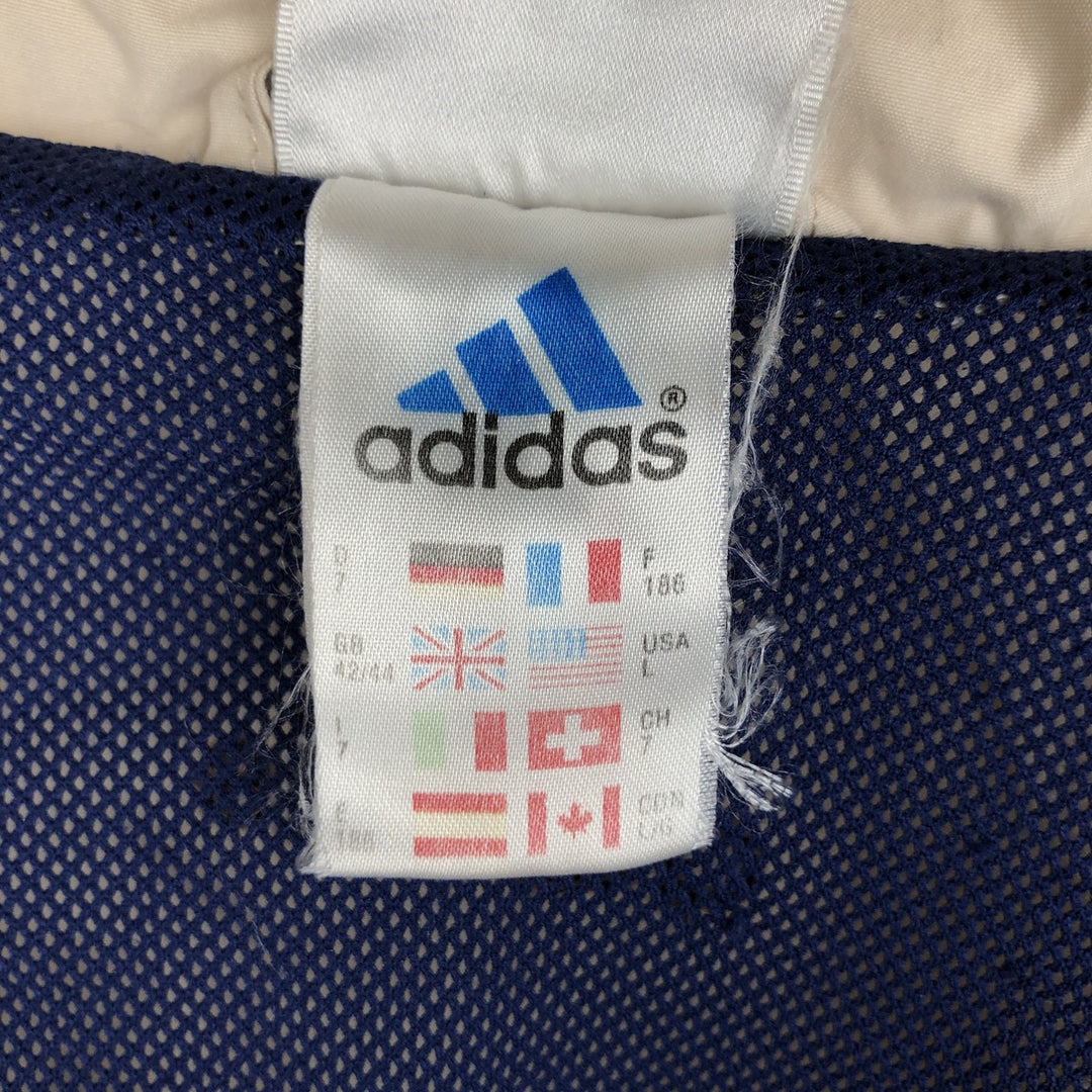 90'S Adidas Windbreaker Men's Size L Vintage polyester white type Vintage Second Hand