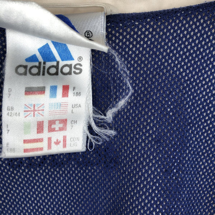 90'S Adidas Windbreaker Men's Size L Vintage polyester white type Vintage Second Hand