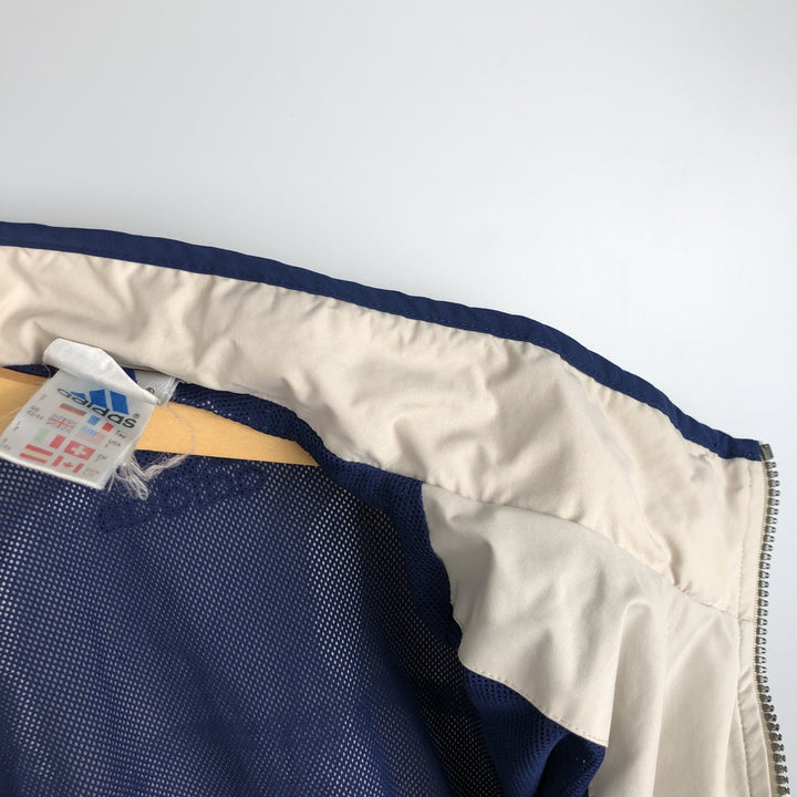 90'S Adidas Windbreaker Men's Size L Vintage polyester white type Vintage Second Hand