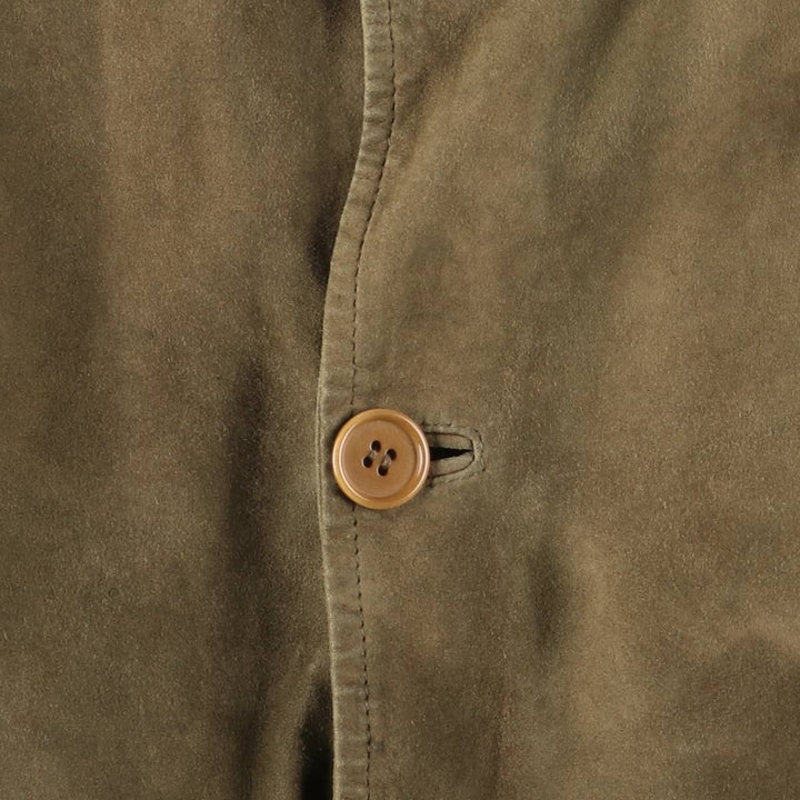 Vintage Balster Jacket, Suede Leather Blouson, Men's Size L Genuine Leather Suede Leather Khaki type Vintage Second Hand