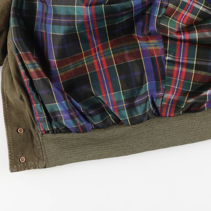 Vintage Balster Jacket, Suede Leather Blouson, Men's Size L Genuine Leather Suede Leather Khaki type Vintage Second Hand