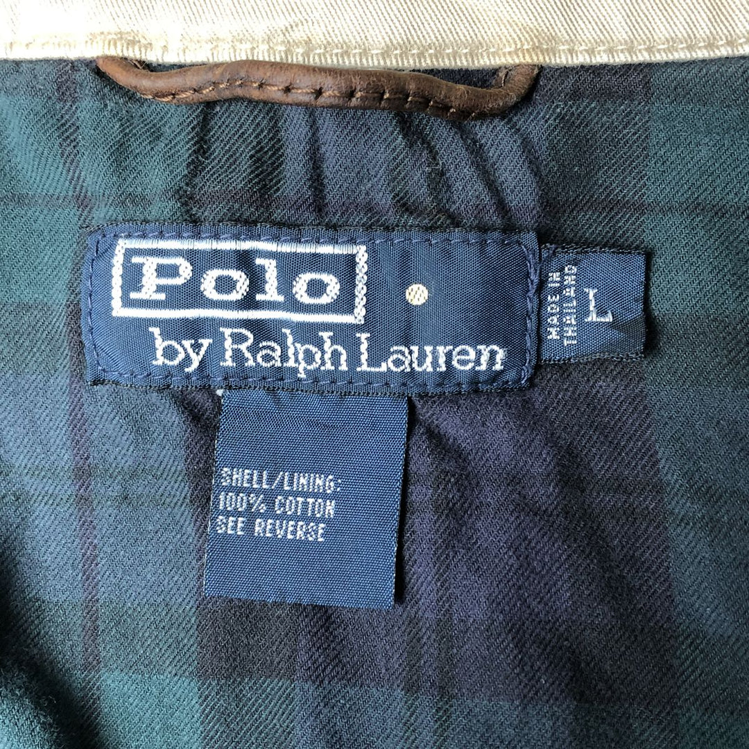 Ralph Lauren POLO by Ralph Lauren Swing Top Sports Jacket Men's L size cotton Beige type Vintage Second Hand