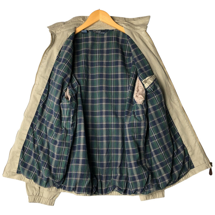 Ralph Lauren POLO by Ralph Lauren Swing Top Sports Jacket Men's L size cotton Beige type Vintage Second Hand