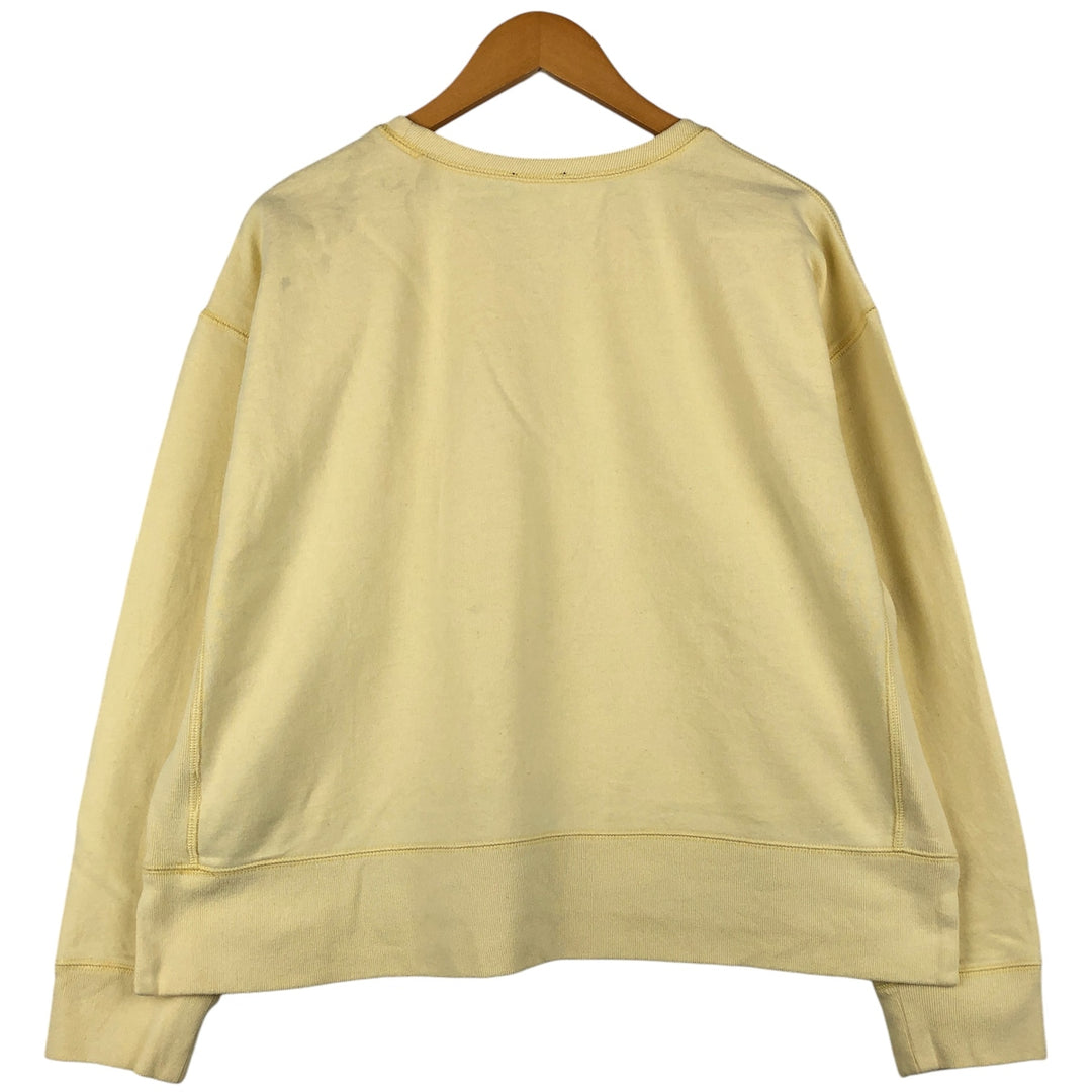 Ralph Lauren POLO RALPH LAUREN One-point logo sweatshirt, sweatshirt, men's XL size cotton lemon yellow Vintage Second Hand