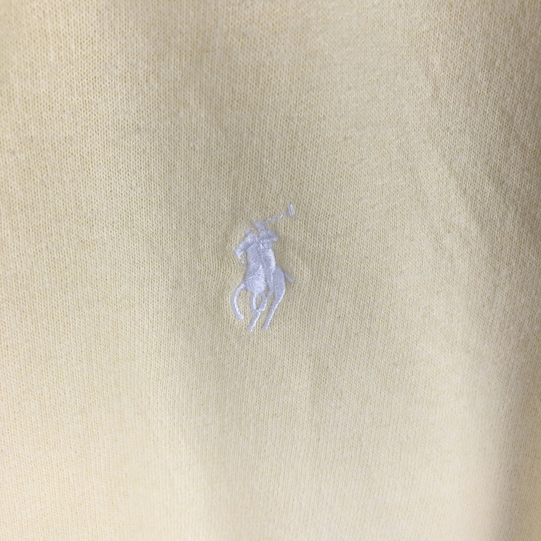 Ralph Lauren POLO RALPH LAUREN One-point logo sweatshirt, sweatshirt, men's XL size cotton lemon yellow Vintage Second Hand