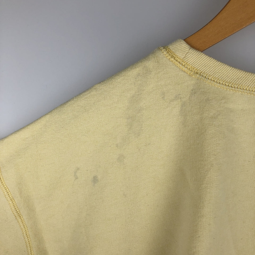 Ralph Lauren POLO RALPH LAUREN One-point logo sweatshirt, sweatshirt, men's XL size cotton lemon yellow Vintage Second Hand