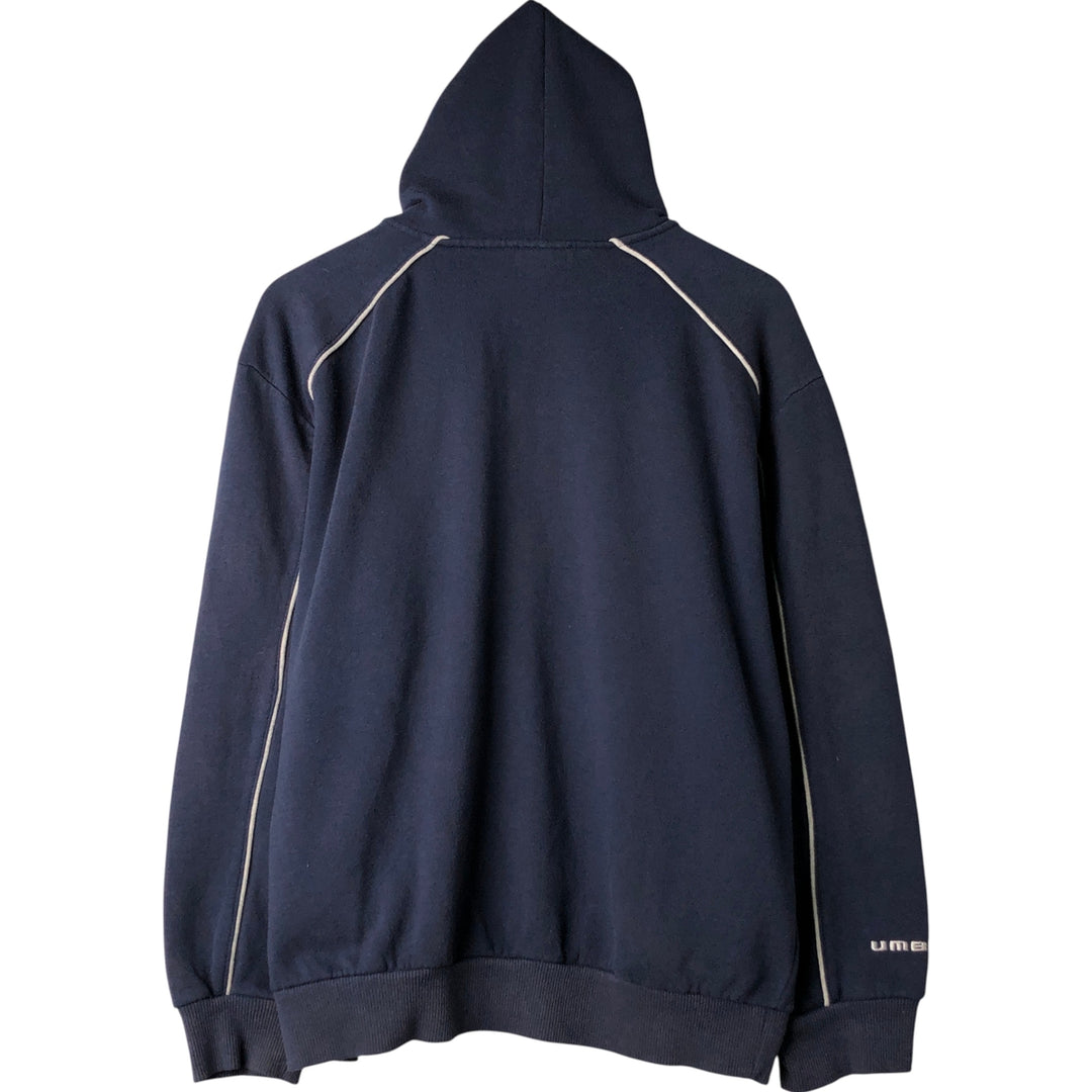 Umbro UMBRO Sweat Full Zip Hoodie Men's XL polyester navy blue type Vintage Second Hand