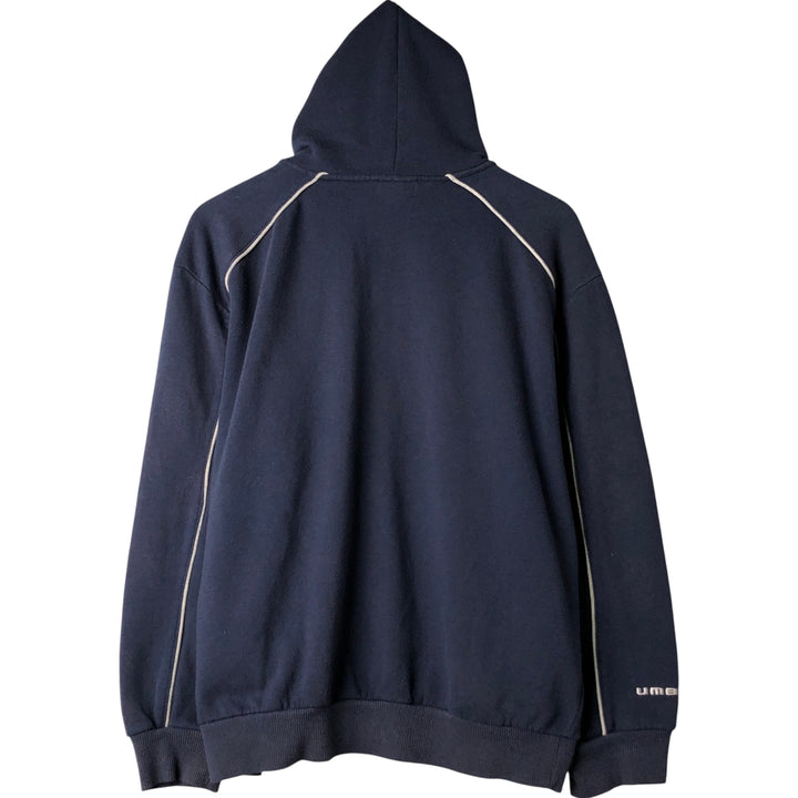 Umbro UMBRO Sweat Full Zip Hoodie Men's XL polyester navy blue type Vintage Second Hand