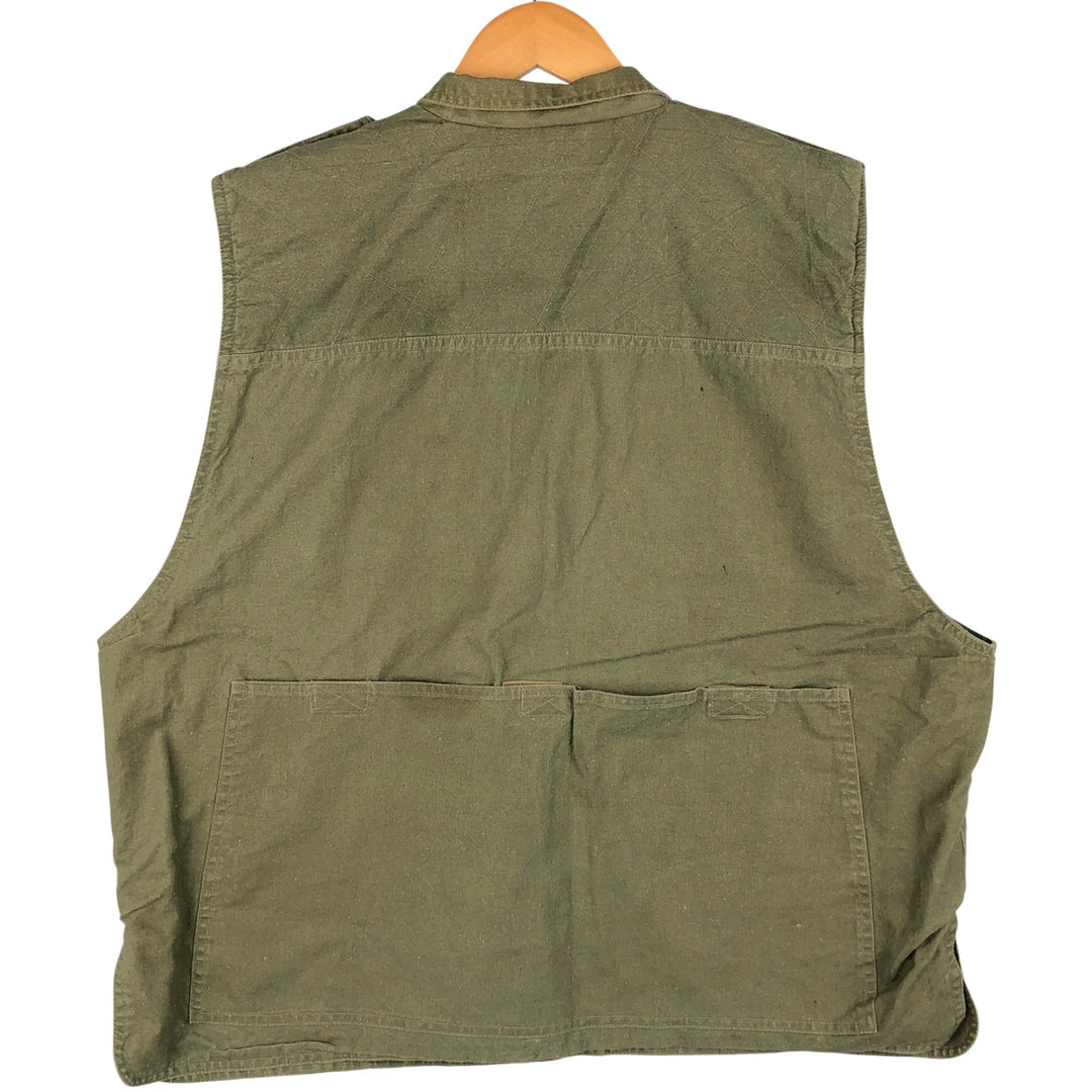Vintage 90'S TRAIL DESIGNS hunting vest, men's size XL unclear Green type dark green Vintage Second Hand