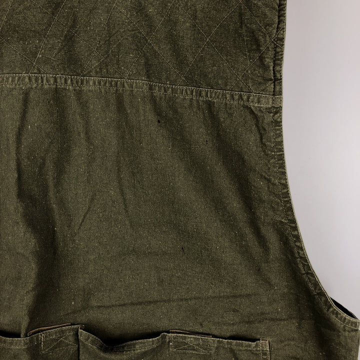 Vintage 90'S TRAIL DESIGNS hunting vest, men's size XL unclear Green type dark green Vintage Second Hand