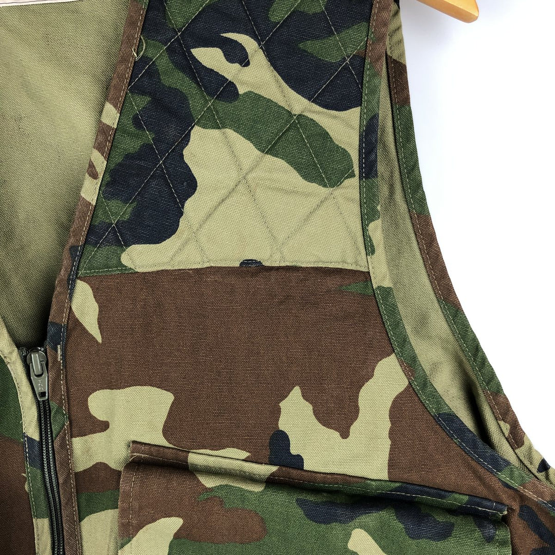 Vintage 90'S Black Sheep Big Horn Hunting Vest, Men's Size L cotton Khaki type Vintage Second Hand