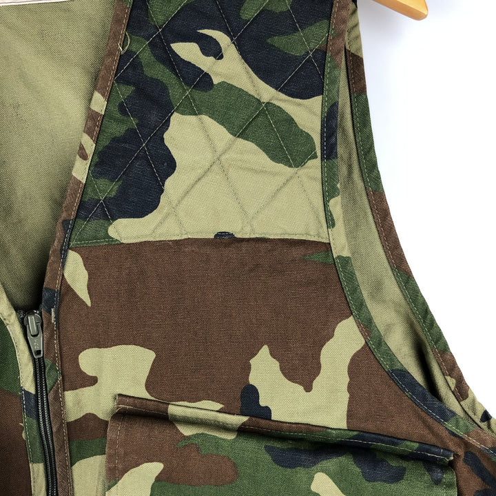 Vintage 90'S Black Sheep Big Horn Hunting Vest, Men's Size L cotton Khaki type Vintage Second Hand