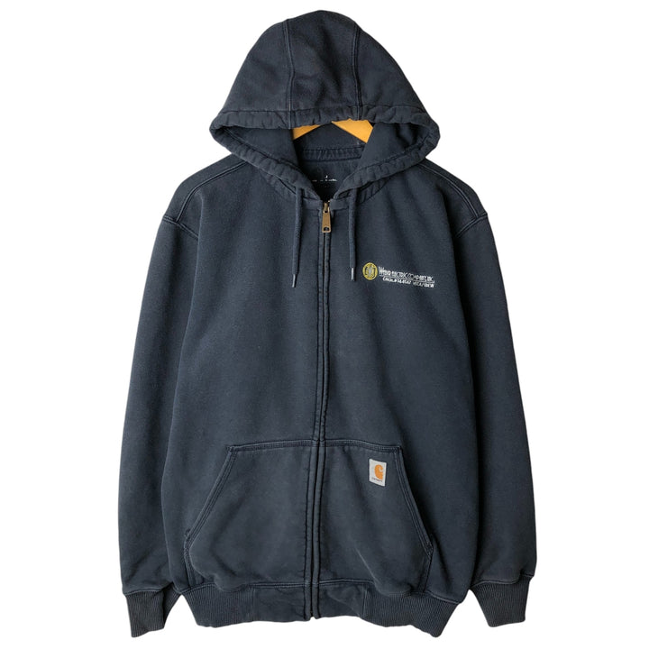 Carhartt Sweat Full Zip Hoodie Men's XL cotton navy blue type Vintage Second Hand