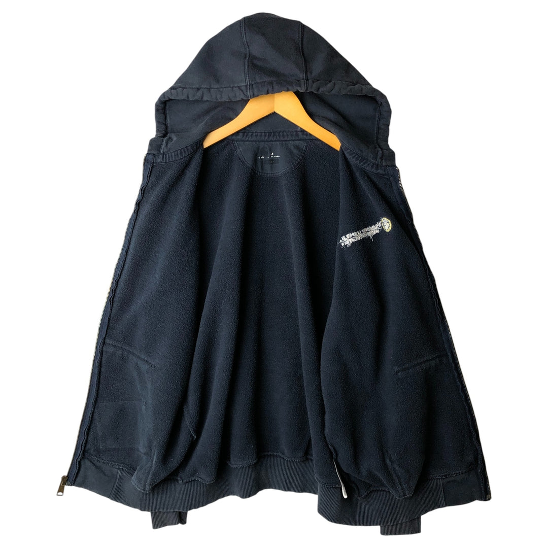 Carhartt Sweat Full Zip Hoodie Men's XL cotton navy blue type Vintage Second Hand
