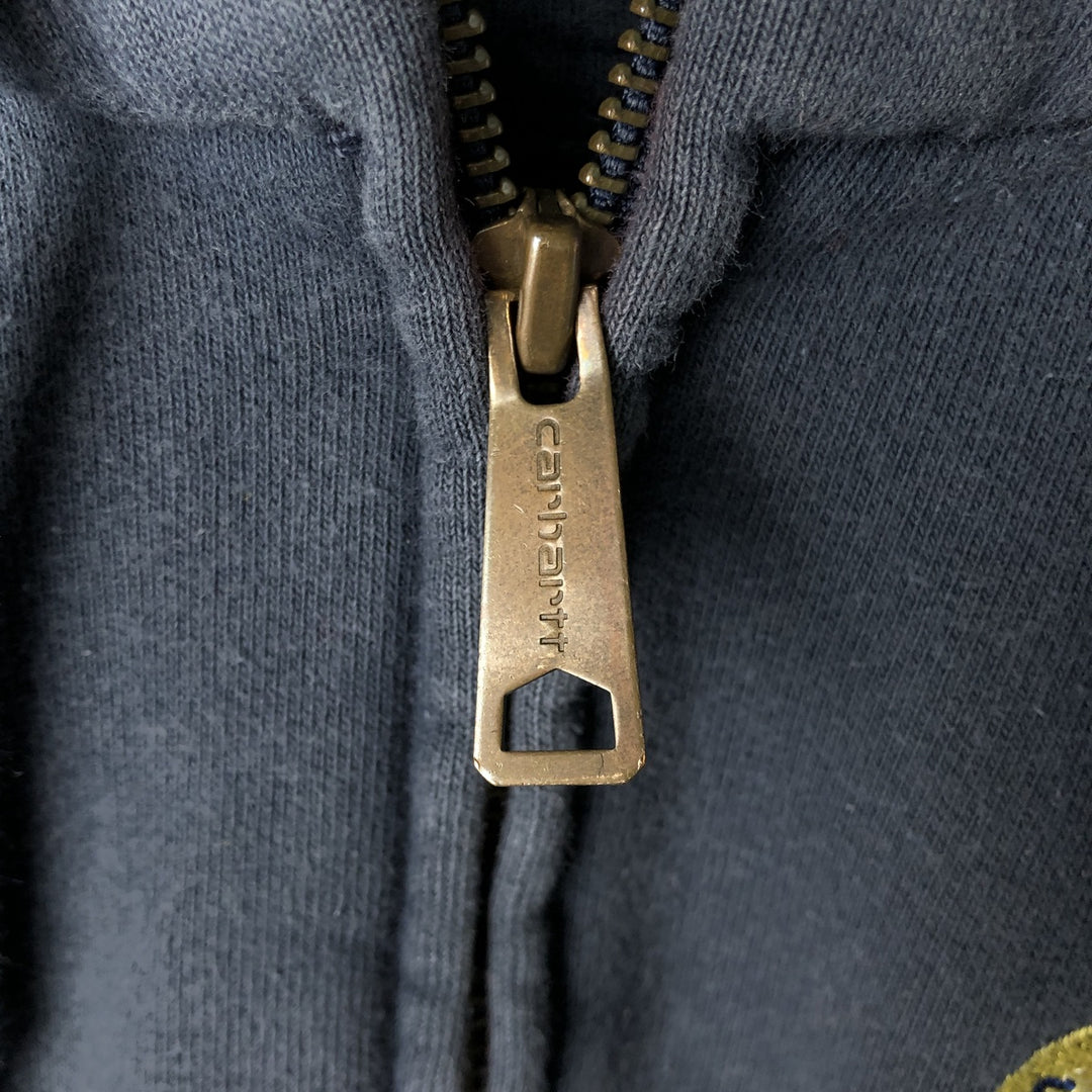 Carhartt Sweat Full Zip Hoodie Men's XL cotton navy blue type Vintage Second Hand