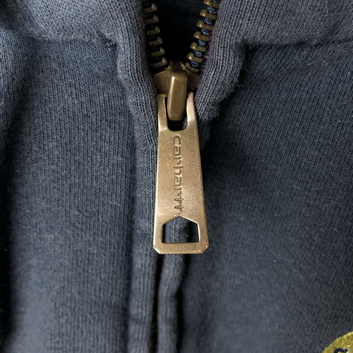 Carhartt Sweat Full Zip Hoodie Men's XL cotton navy blue type Vintage Second Hand