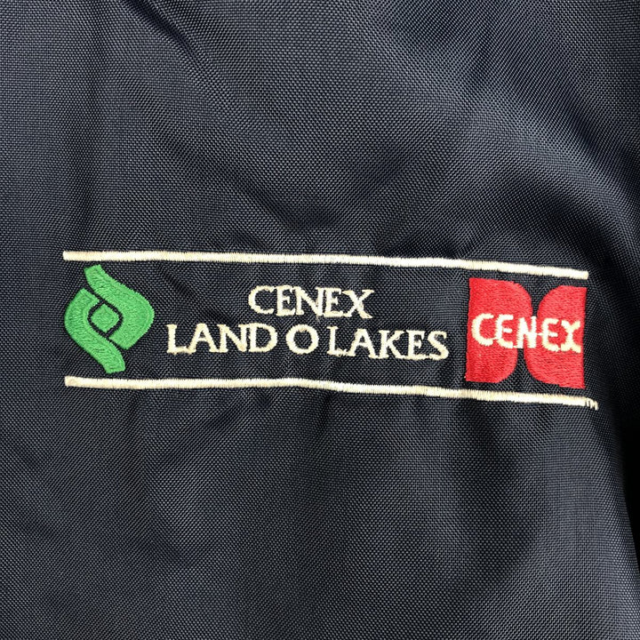 90'S Swingster Nylon Varsity Jacket, Award Jacket, Made in USA, Men's XL, Vintage unclear navy blue type Vintage Second Hand