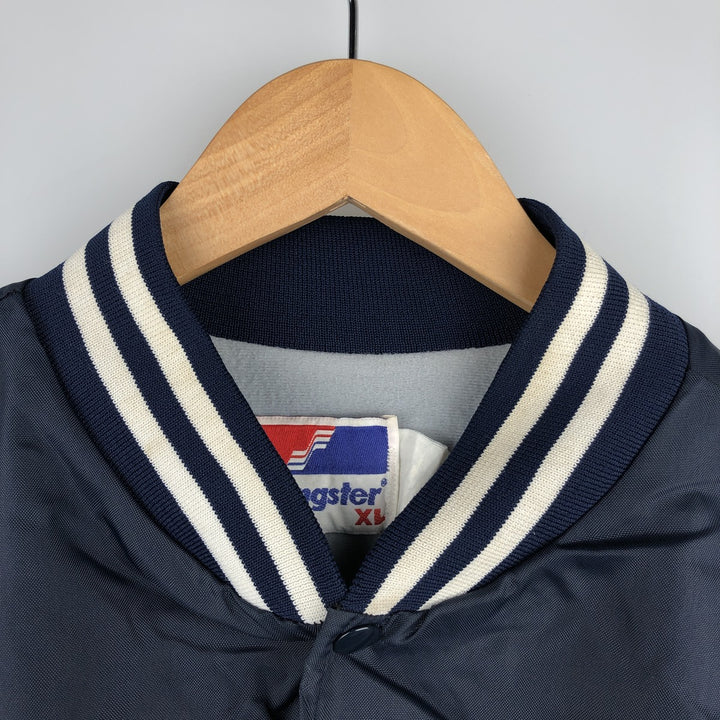 90'S Swingster Nylon Varsity Jacket, Award Jacket, Made in USA, Men's XL, Vintage unclear navy blue type Vintage Second Hand