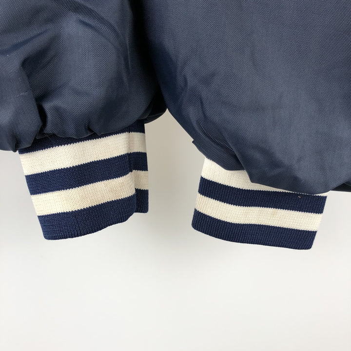 90'S Swingster Nylon Varsity Jacket, Award Jacket, Made in USA, Men's XL, Vintage unclear navy blue type Vintage Second Hand