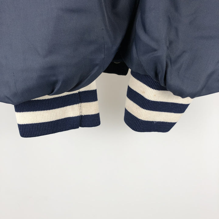 90'S Swingster Nylon Varsity Jacket, Award Jacket, Made in USA, Men's XL, Vintage unclear navy blue type Vintage Second Hand