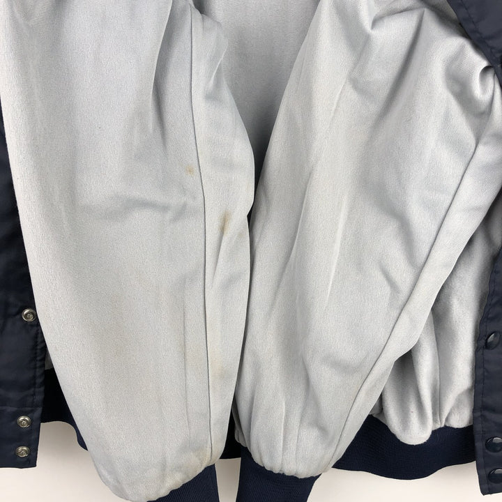 90'S Swingster Nylon Varsity Jacket, Award Jacket, Made in USA, Men's XL, Vintage unclear navy blue type Vintage Second Hand