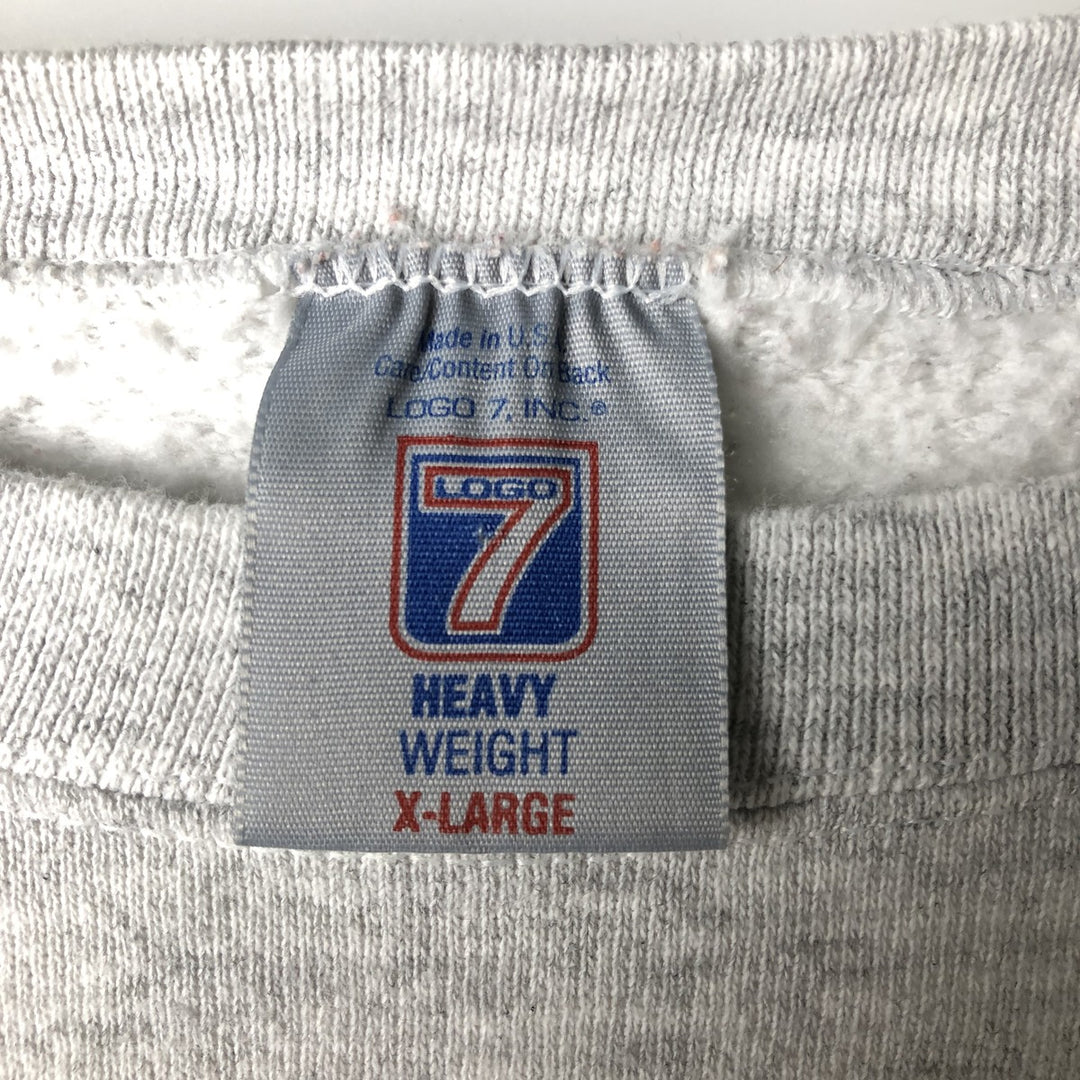 90'S Logo 7 NFL Green Bay Packers Large Print Sweatshirt, Men's Size XL cotton pale white type Vintage Second Hand