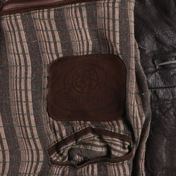 Balster Jacket, Suede Leather Blouson, Men's XL unclear brown type Vintage Second Hand