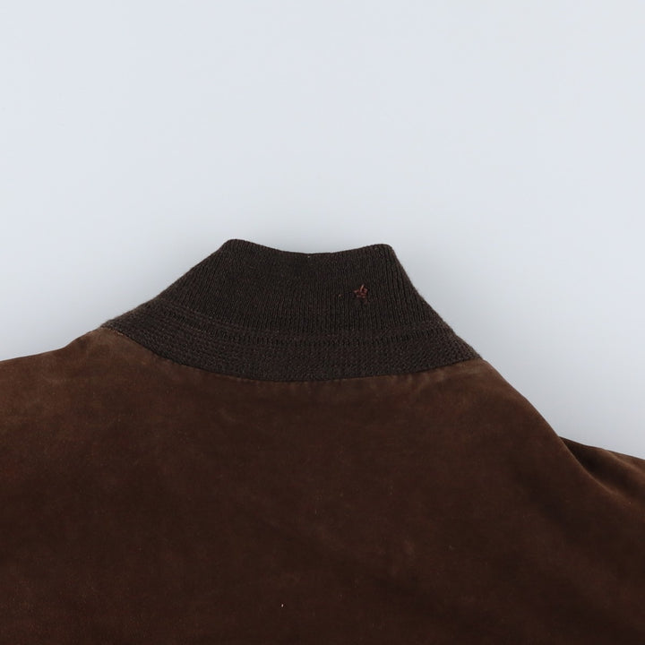 Balster Jacket, Suede Leather Blouson, Men's XL unclear brown type Vintage Second Hand