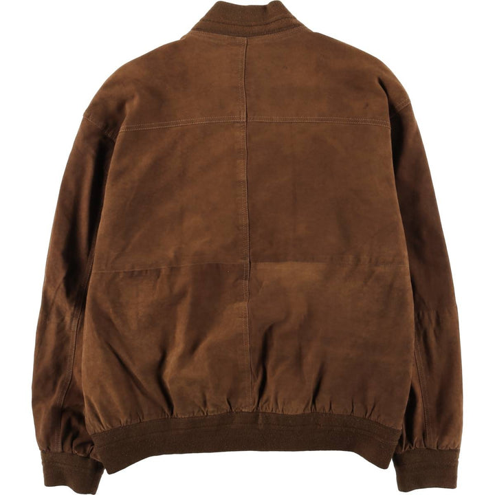 Vintage Balster Jacket, Suede Leather Blouson, Men's Size L Genuine Leather Suede Leather brown type Vintage Second Hand