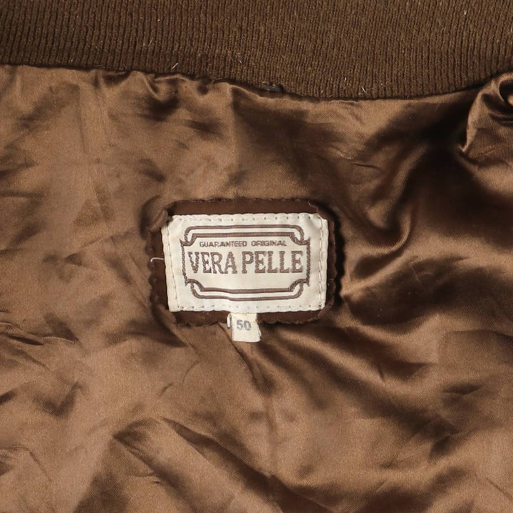 Vintage Balster Jacket, Suede Leather Blouson, Men's Size L Genuine Leather Suede Leather brown type Vintage Second Hand