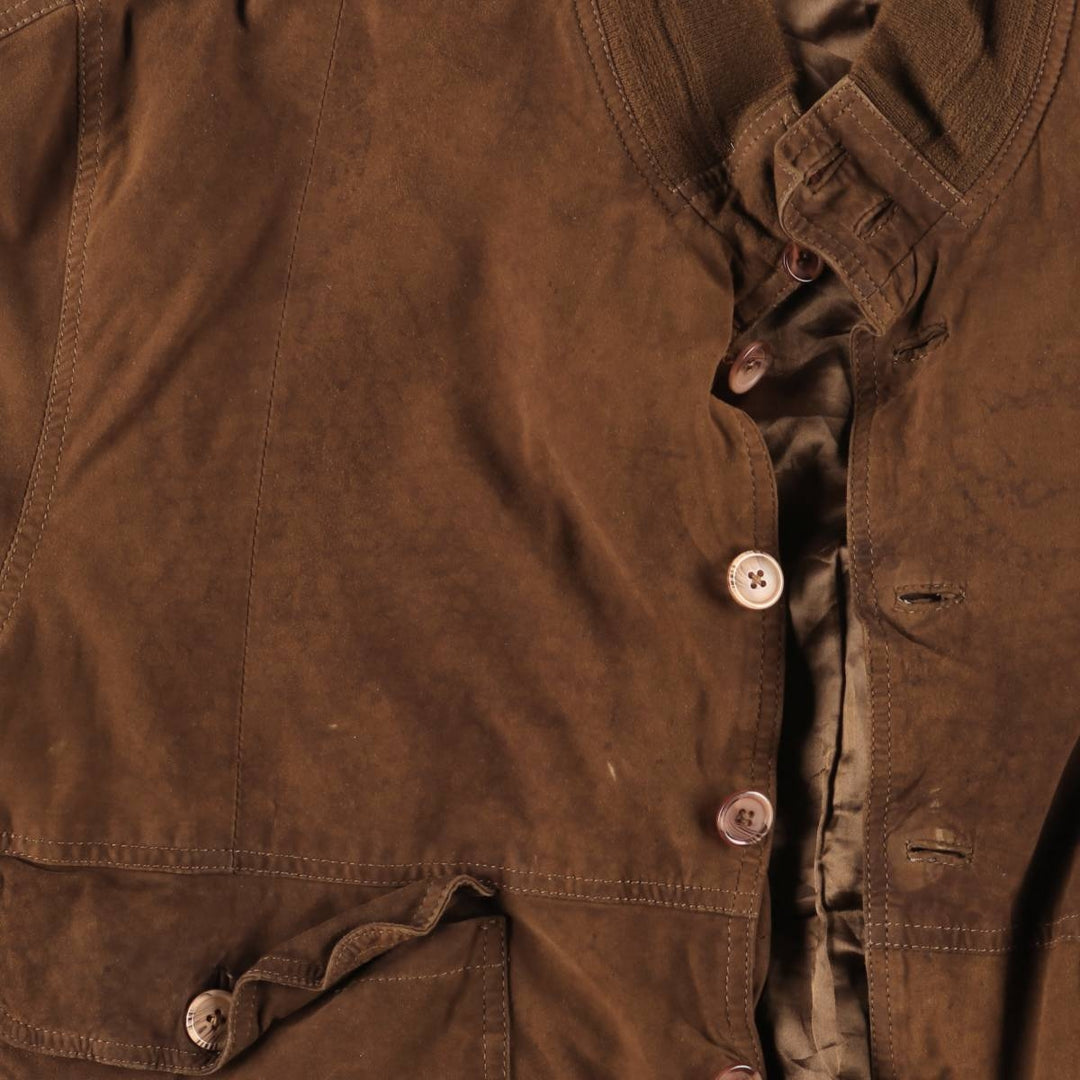 Vintage Balster Jacket, Suede Leather Blouson, Men's Size L Genuine Leather Suede Leather brown type Vintage Second Hand