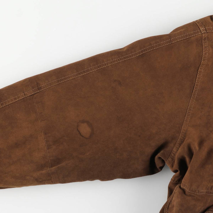 Vintage Balster Jacket, Suede Leather Blouson, Men's Size L Genuine Leather Suede Leather brown type Vintage Second Hand