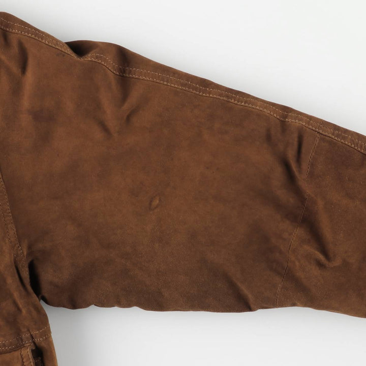 Vintage Balster Jacket, Suede Leather Blouson, Men's Size L Genuine Leather Suede Leather brown type Vintage Second Hand