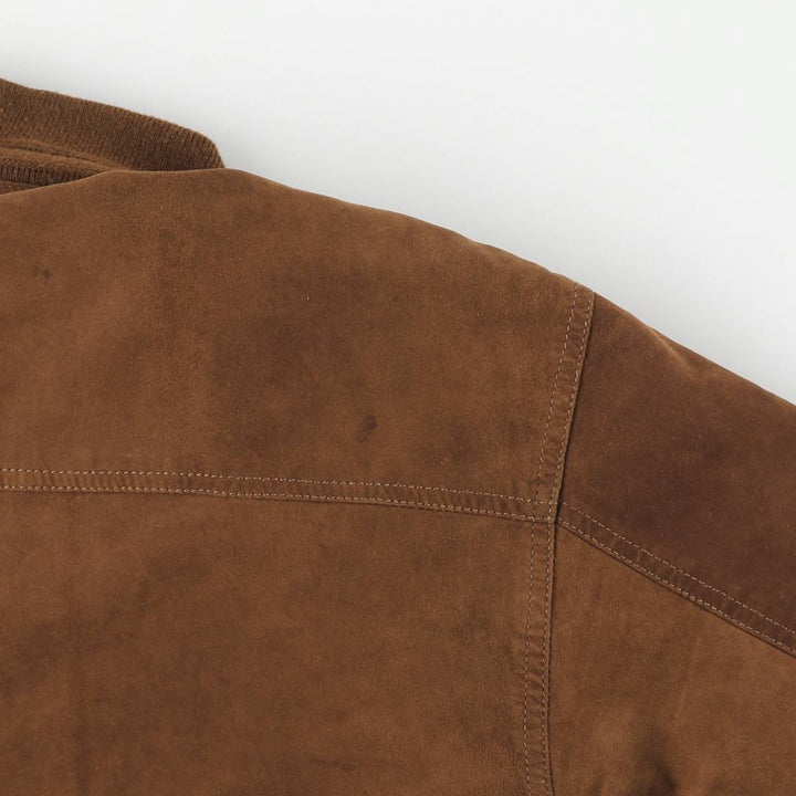 Vintage Balster Jacket, Suede Leather Blouson, Men's Size L Genuine Leather Suede Leather brown type Vintage Second Hand
