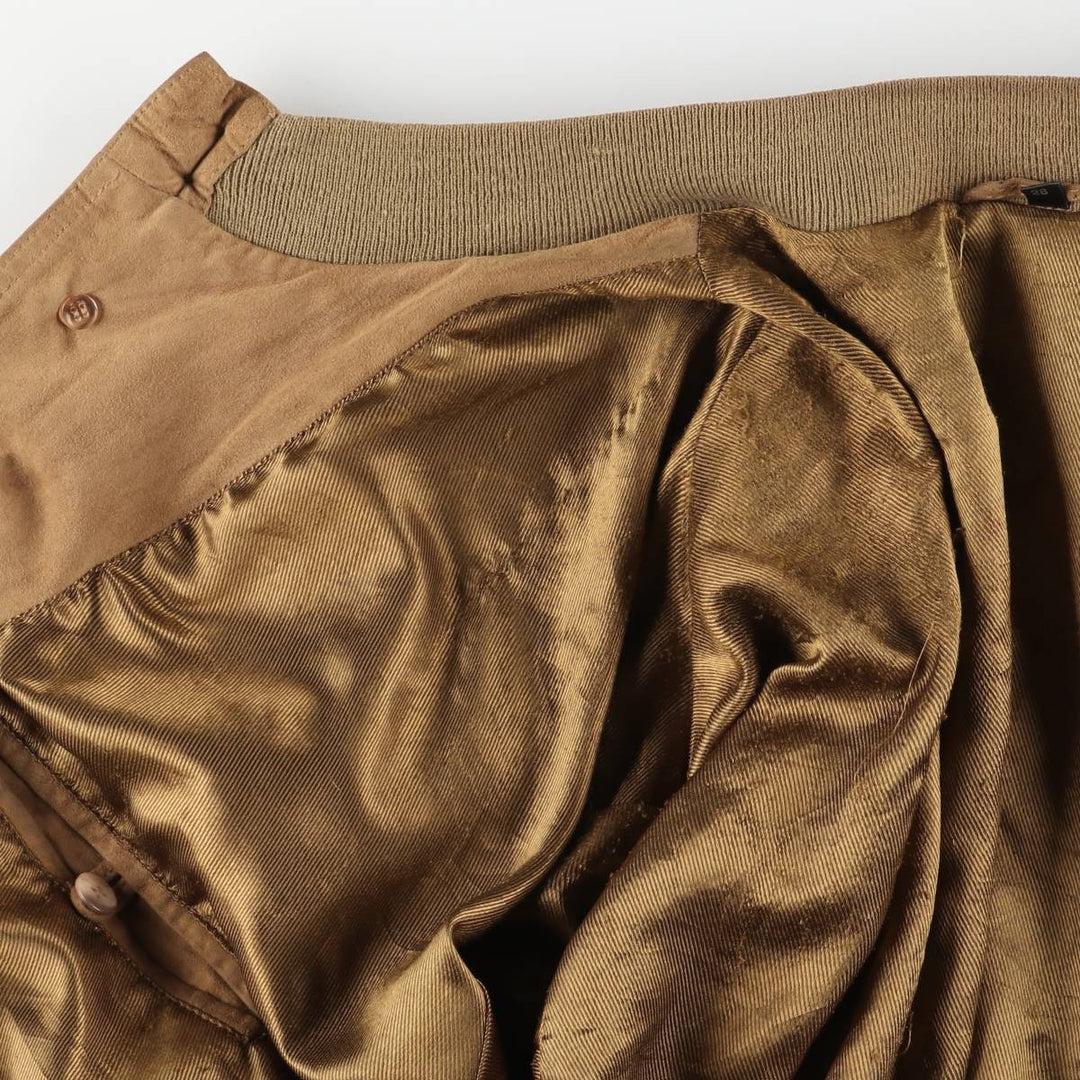 Balster Jacket, Suede Leather Blouson, Men's XL Genuine Leather Suede Leather Beige type Vintage Second Hand