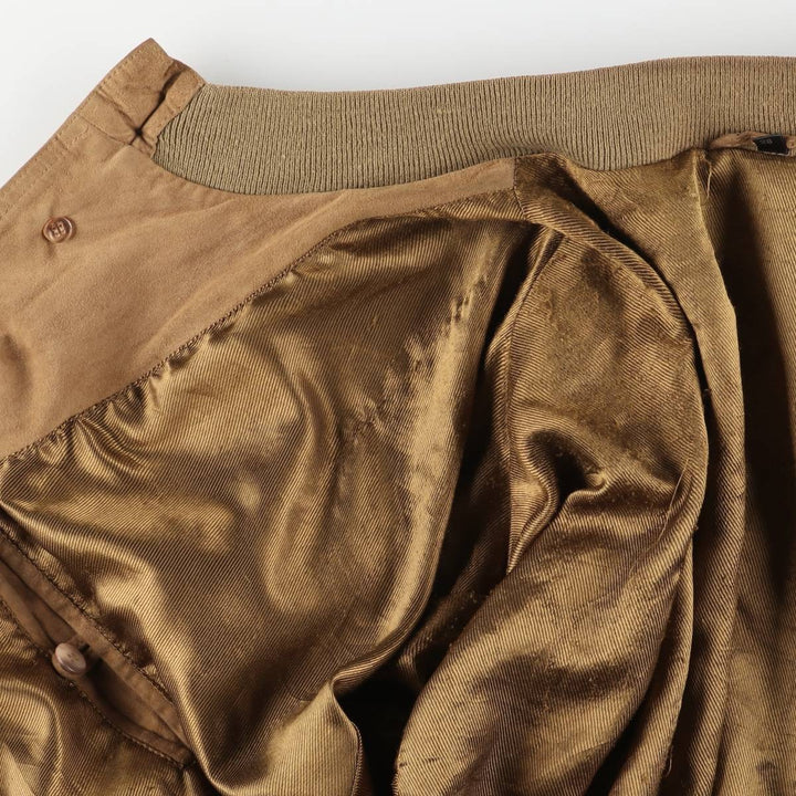 Balster Jacket, Suede Leather Blouson, Men's XL Genuine Leather Suede Leather Beige type Vintage Second Hand