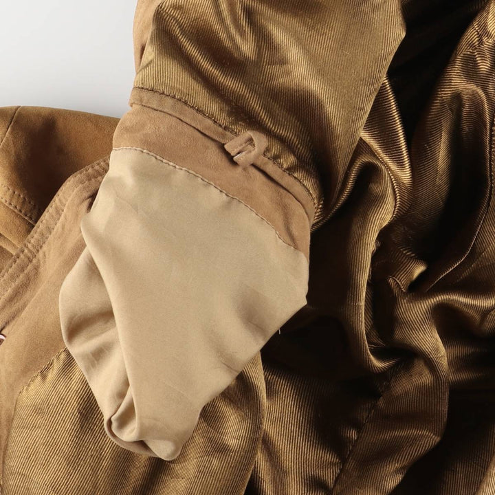Balster Jacket, Suede Leather Blouson, Men's XL Genuine Leather Suede Leather Beige type Vintage Second Hand