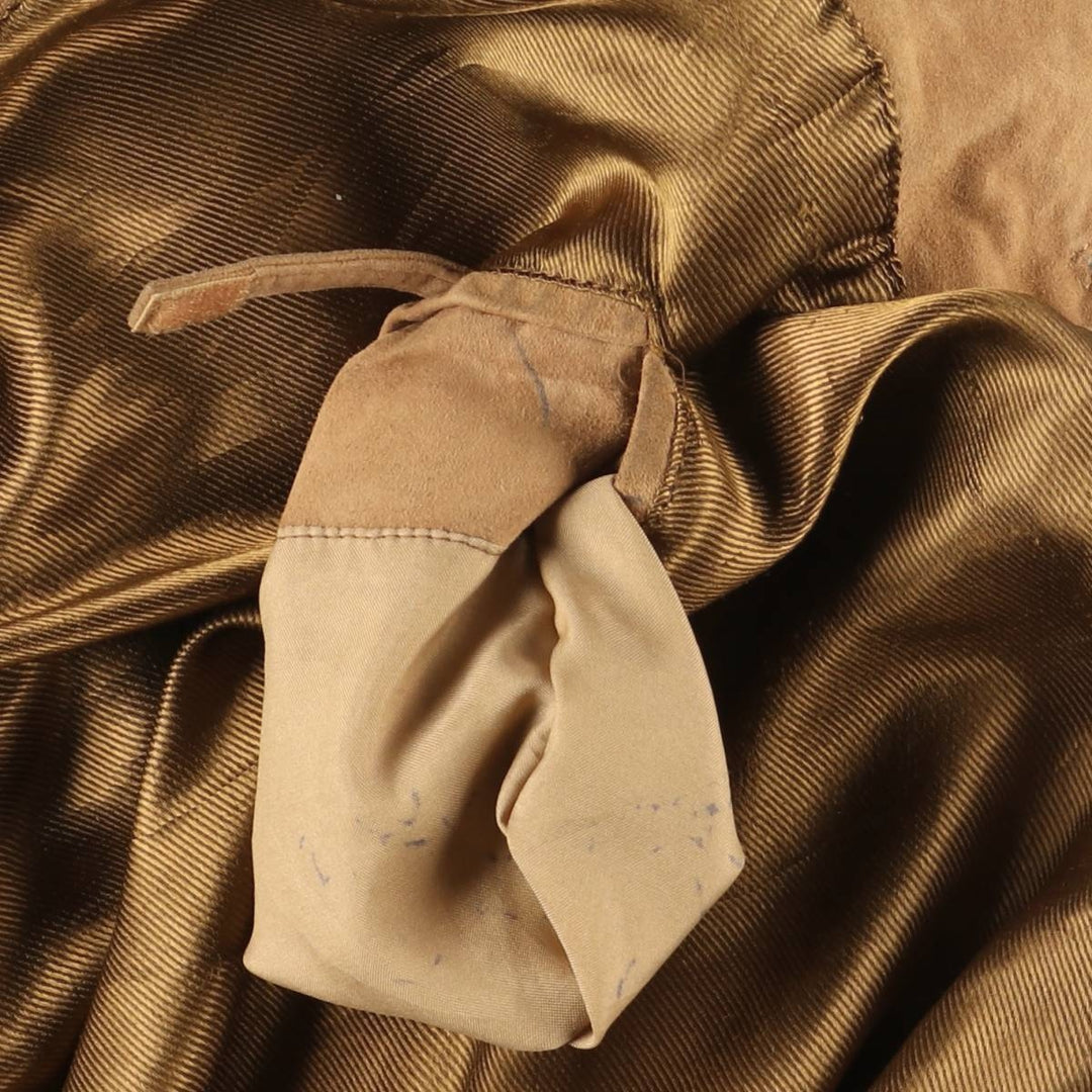 Balster Jacket, Suede Leather Blouson, Men's XL Genuine Leather Suede Leather Beige type Vintage Second Hand
