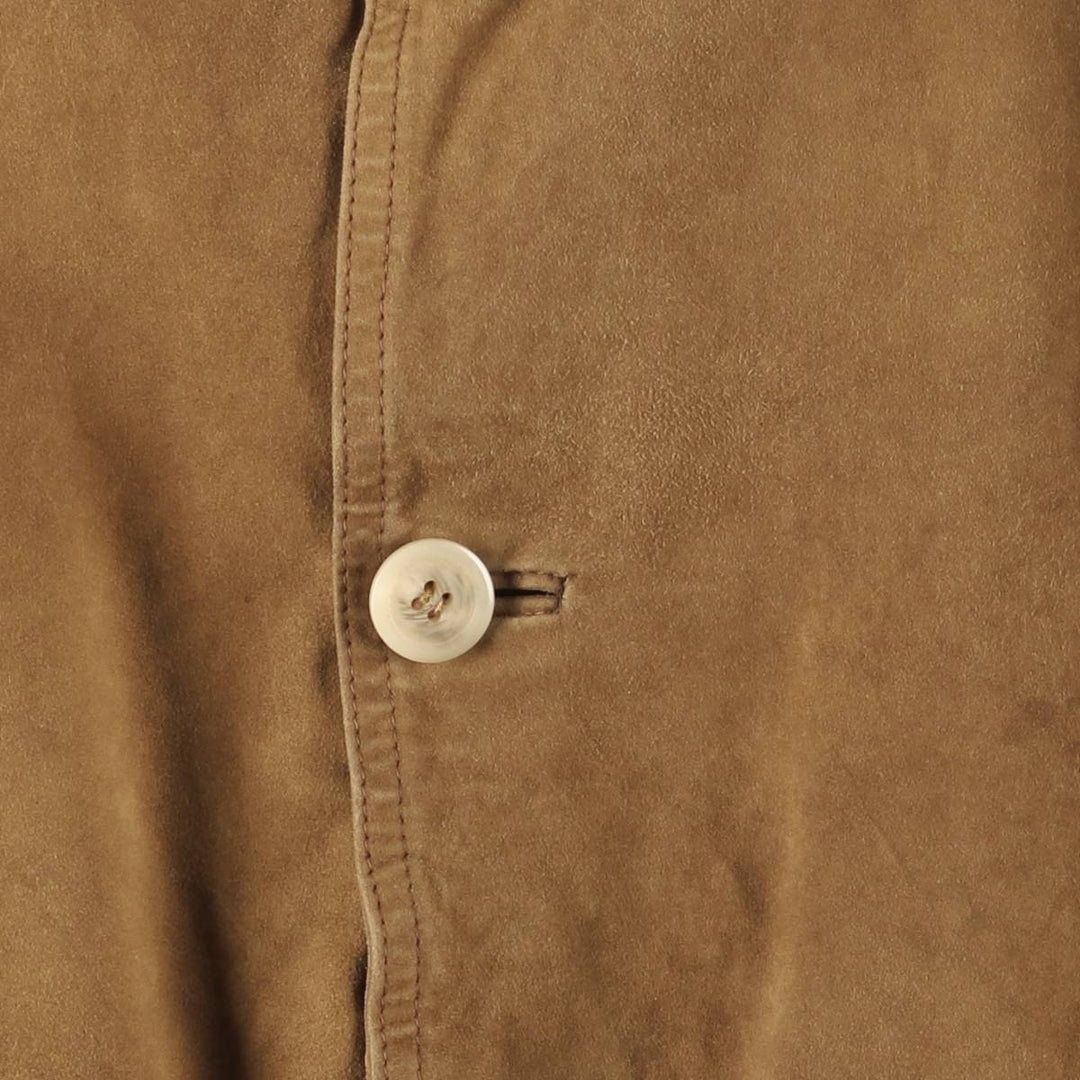 GALLOTTI UNICUIR suede leather blouson, Balster jacket, men's size L, vintage Genuine Leather Suede Leather beige type brown Vintage Second Hand
