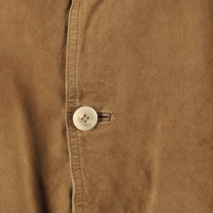 GALLOTTI UNICUIR suede leather blouson, Balster jacket, men's size L, vintage Genuine Leather Suede Leather beige type brown Vintage Second Hand