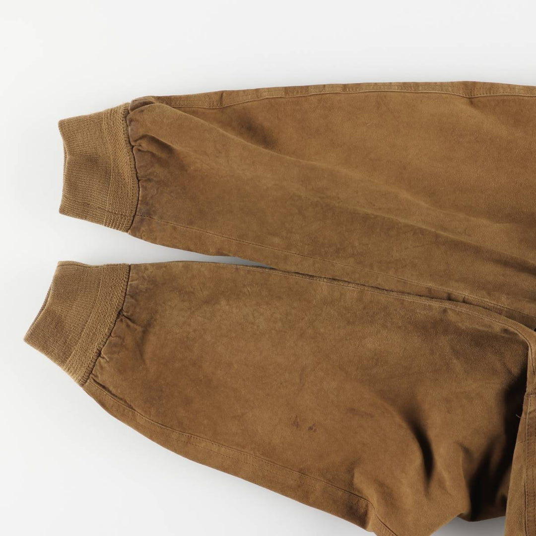 GALLOTTI UNICUIR suede leather blouson, Balster jacket, men's size L, vintage Genuine Leather Suede Leather beige type brown Vintage Second Hand