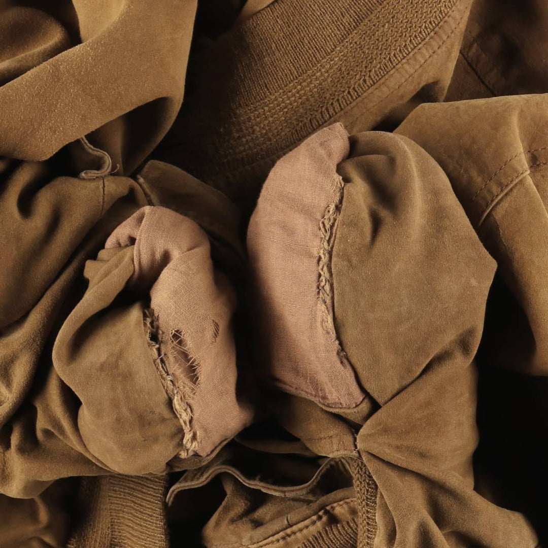 GALLOTTI UNICUIR suede leather blouson, Balster jacket, men's size L, vintage Genuine Leather Suede Leather beige type brown Vintage Second Hand
