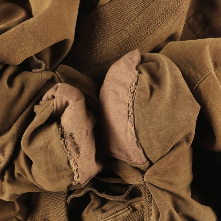 GALLOTTI UNICUIR suede leather blouson, Balster jacket, men's size L, vintage Genuine Leather Suede Leather beige type brown Vintage Second Hand