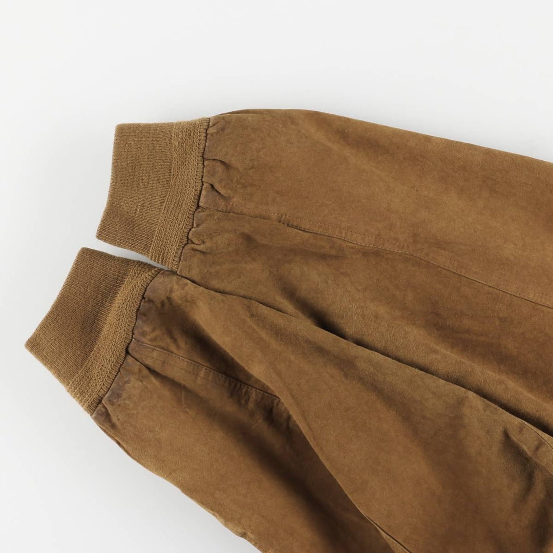 GALLOTTI UNICUIR suede leather blouson, Balster jacket, men's size L, vintage Genuine Leather Suede Leather beige type brown Vintage Second Hand