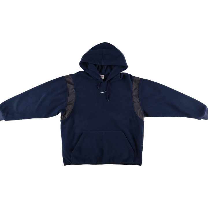 90'S Vintage Nike Fleece Pullover Hoodie, Men's Size L polyester navy blue type Vintage Second Hand