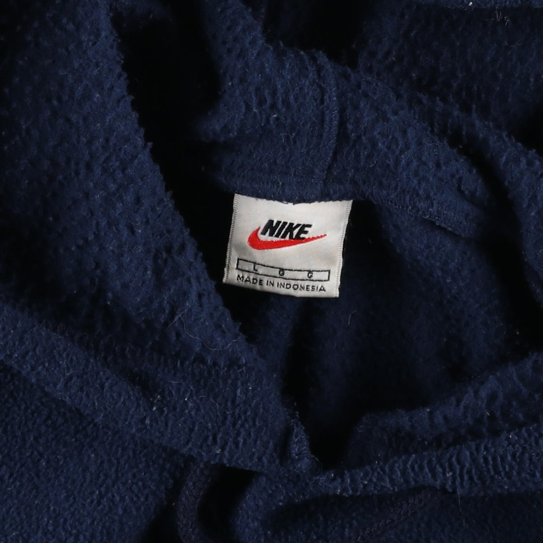 90'S Vintage Nike Fleece Pullover Hoodie, Men's Size L polyester navy blue type Vintage Second Hand