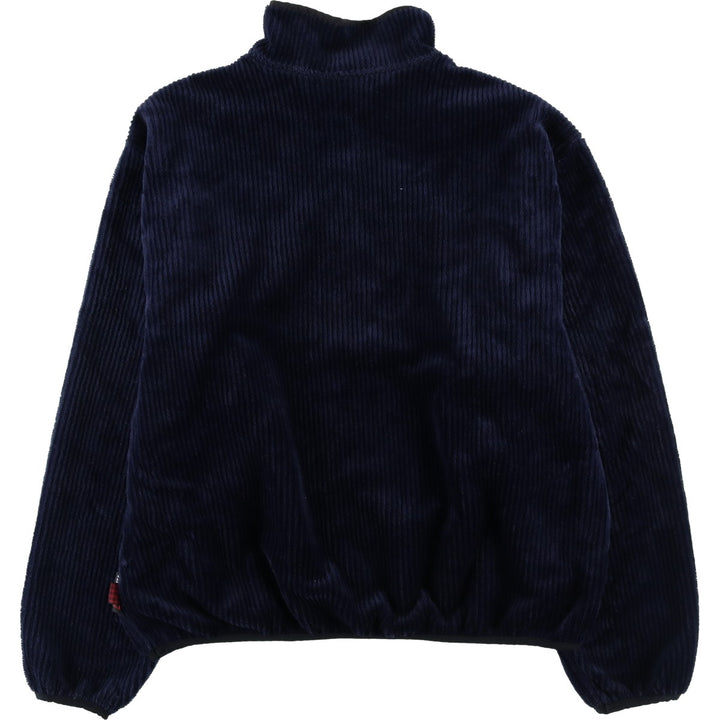 90s-00'S WOOLRICH Half-Zip Fleece Pullover, Made in USA, Men's XL polyester navy blue type Vintage Second Hand