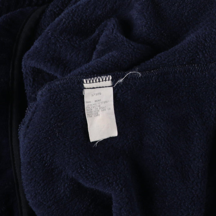 90s-00'S WOOLRICH Half-Zip Fleece Pullover, Made in USA, Men's XL polyester navy blue type Vintage Second Hand