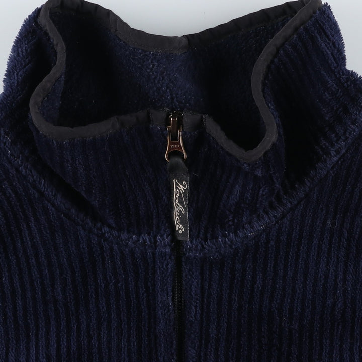 90s-00'S WOOLRICH Half-Zip Fleece Pullover, Made in USA, Men's XL polyester navy blue type Vintage Second Hand