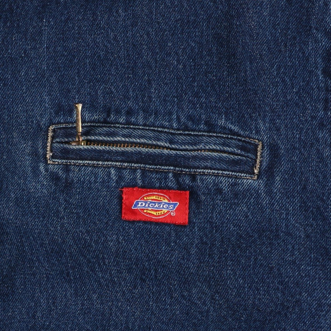2000'S Dickies padded denim work jacket, men's size XL unclear blue type Vintage Second Hand